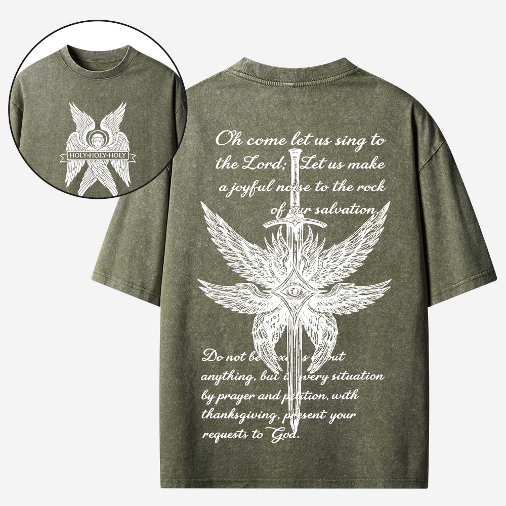 Seraphim Angel Christian Washed T-Shirt