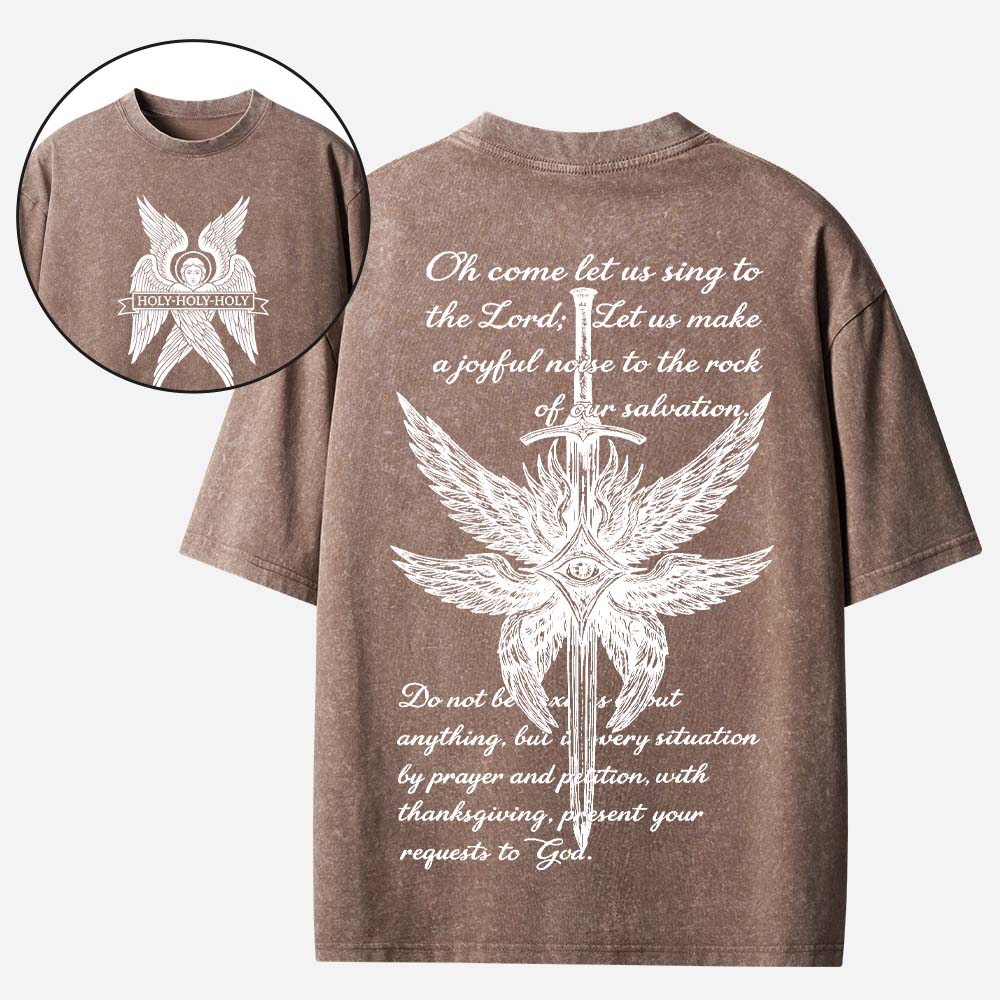Seraphim Angel Christian Washed T-Shirt