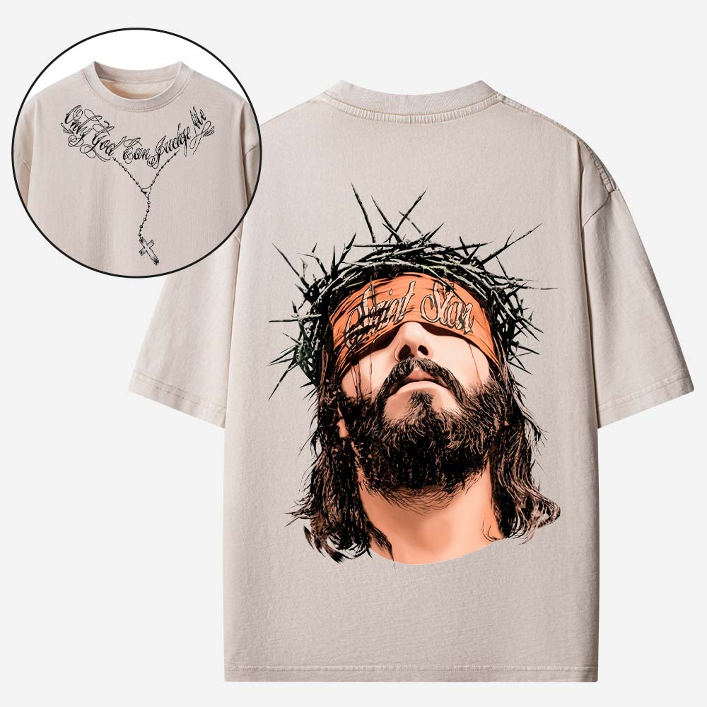 Only God Can Judge Me Christian Washed T-Shirt