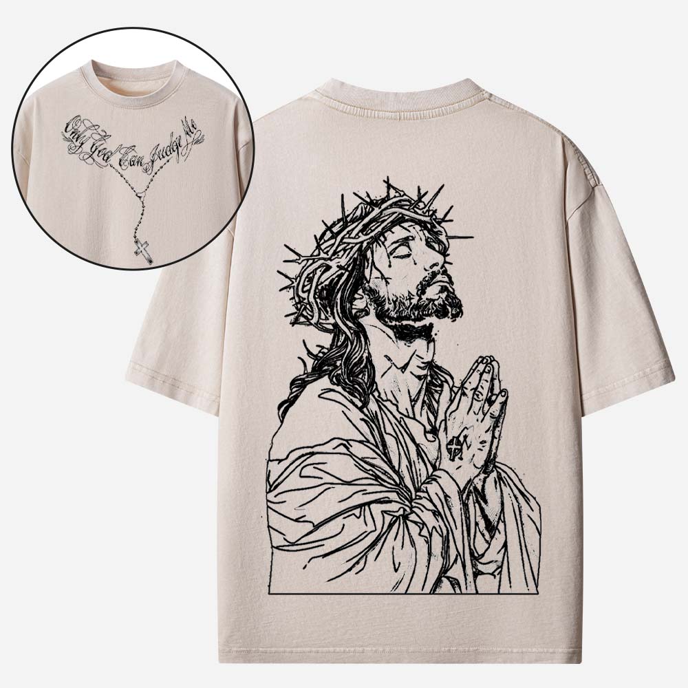Only God Can Judge Me Christian Washed T-Shirt
