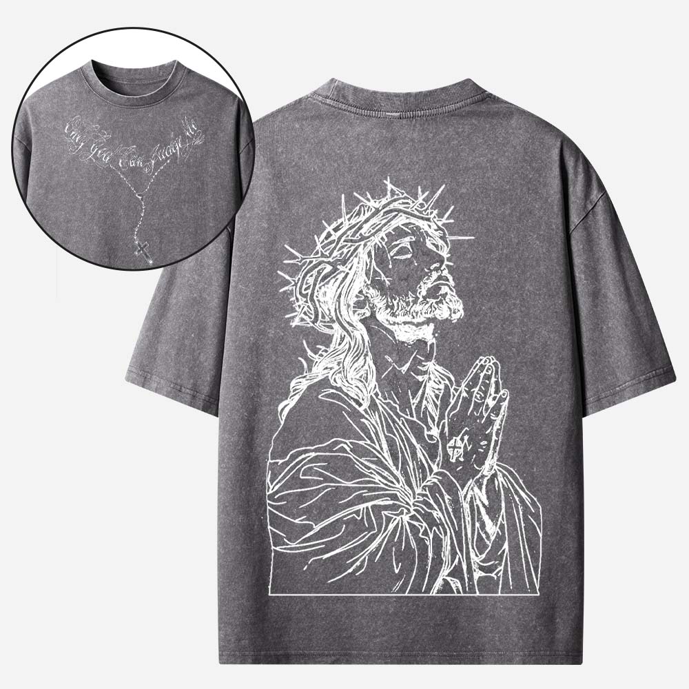 Only God Can Judge Me Christian Washed T-Shirt