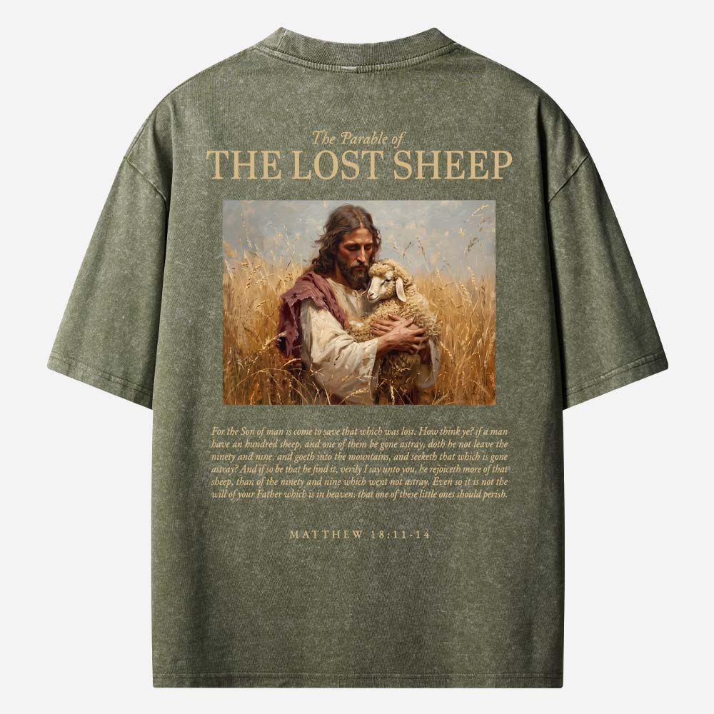 The Lost Sheep Bible Verse Christian Washed T-Shirt