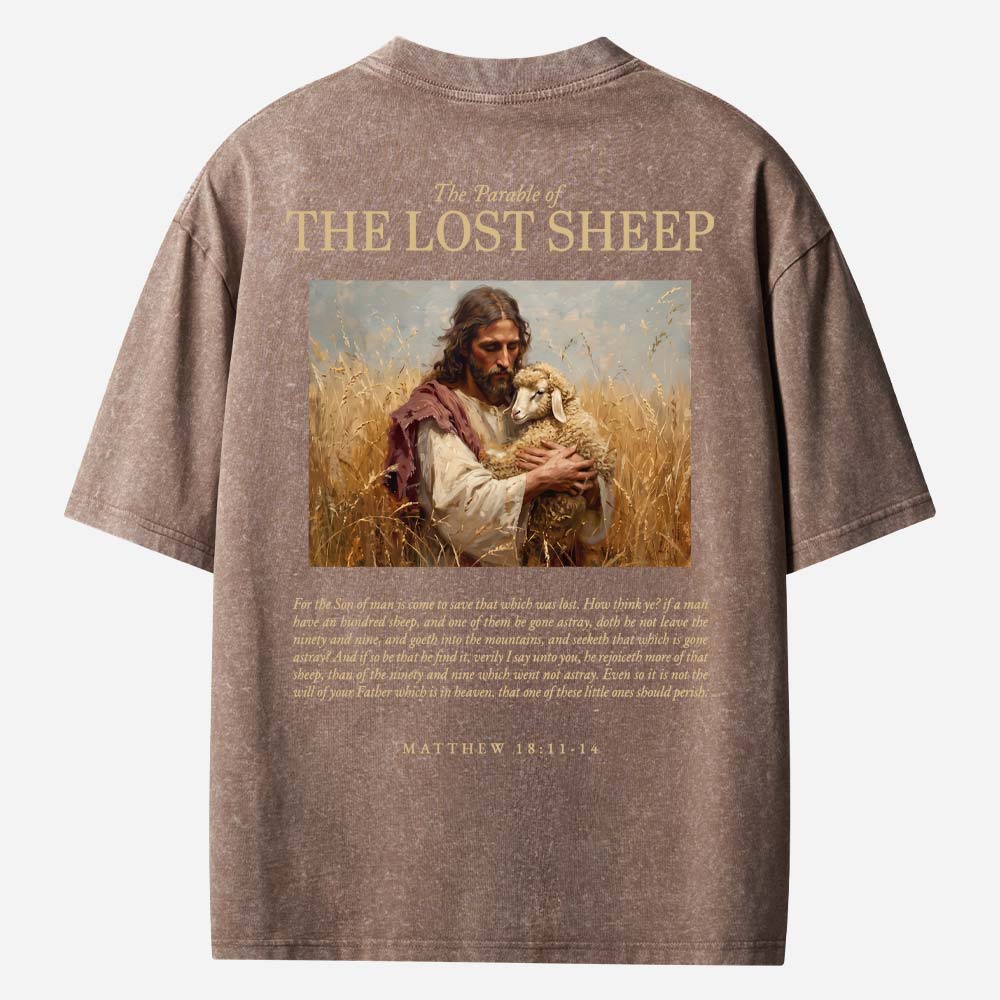 The Lost Sheep Bible Verse Christian Washed T-Shirt
