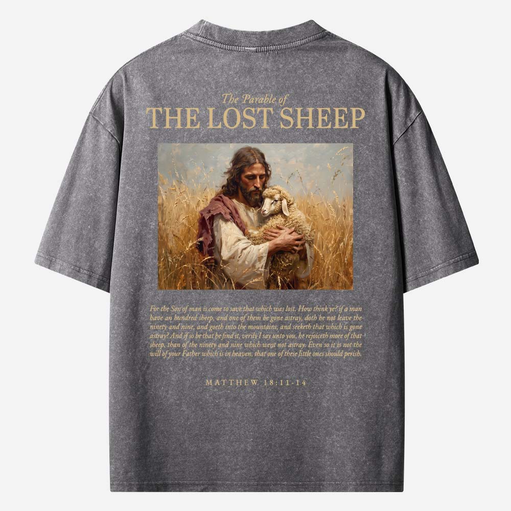 The Lost Sheep Bible Verse Christian Washed T-Shirt