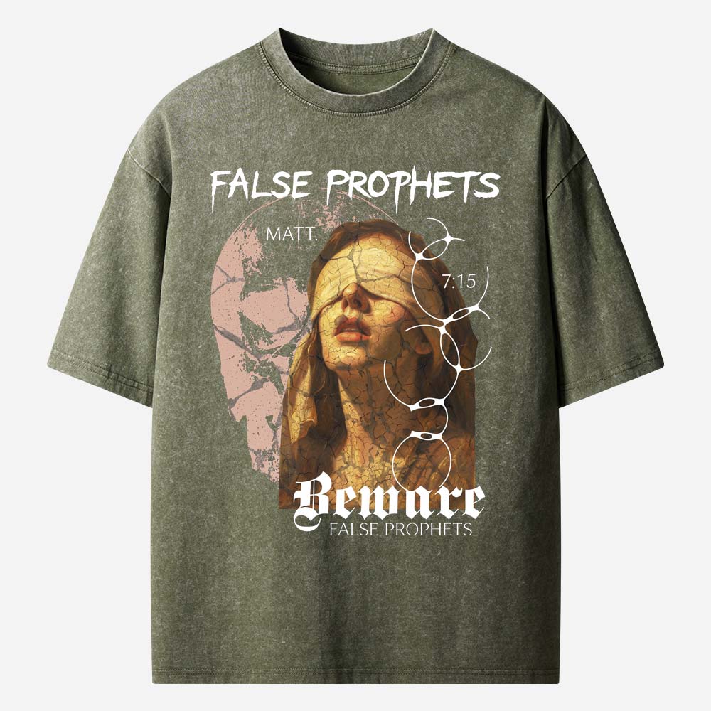 Beware of False Prophets Christian Washed T-Shirt