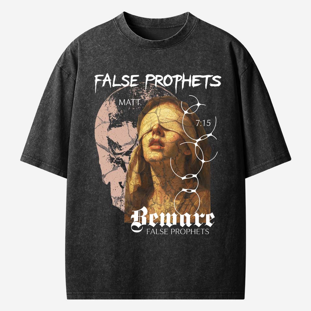 Beware of False Prophets Christian Washed T-Shirt