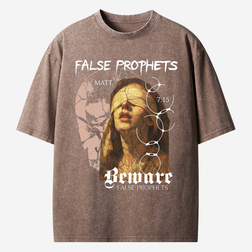 Beware of False Prophets Christian Washed T-Shirt