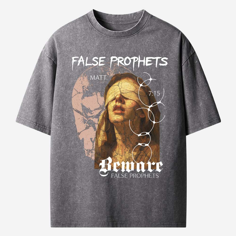 Beware of False Prophets Christian Washed T-Shirt