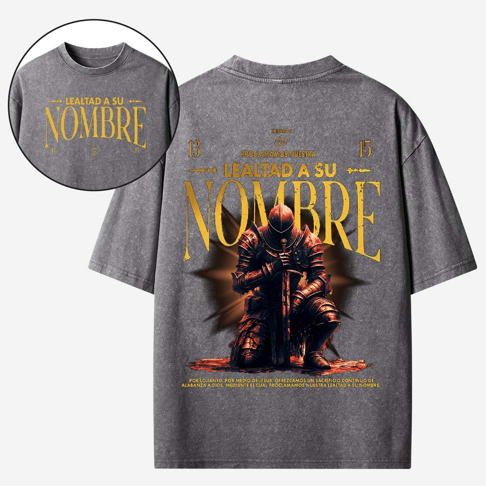 Lealtad a su Nombre Christian Washed T-Shirt
