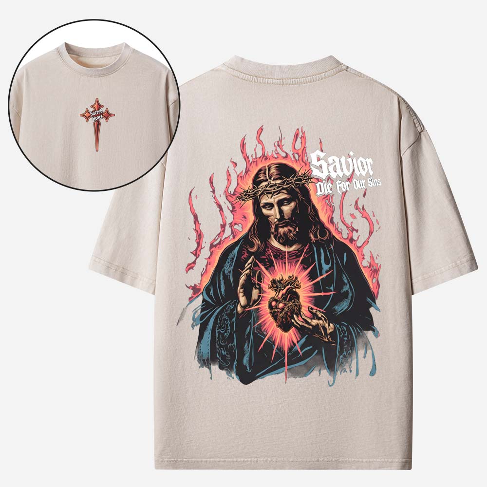 Sacred Heart Christian Washed T-Shirt