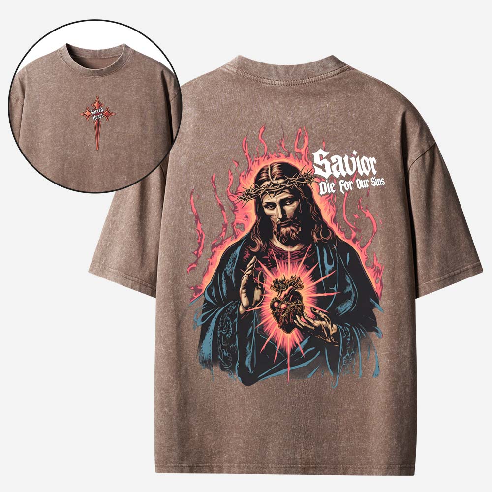 Sacred Heart Christian Washed T-Shirt