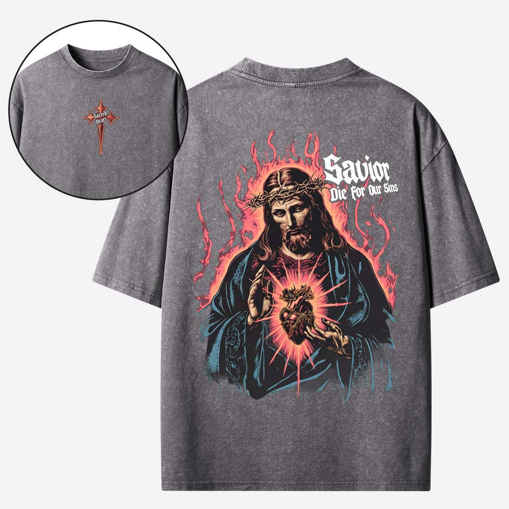 Sacred Heart Christian Washed T-Shirt