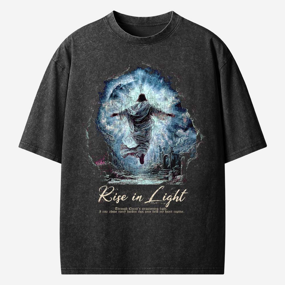 Rise In Light Christian Washed T-Shirt