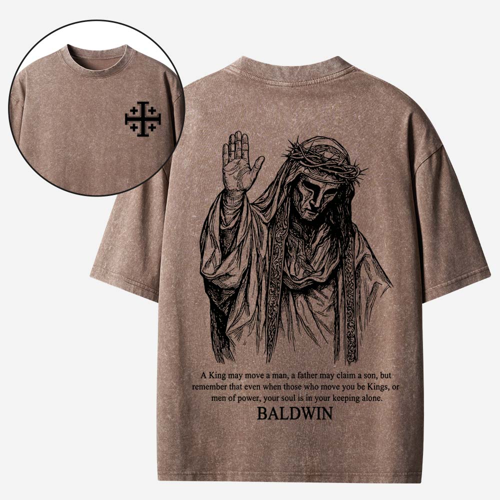 Baldwin IV Never Gave in to Illness Christian Washed T-shirt