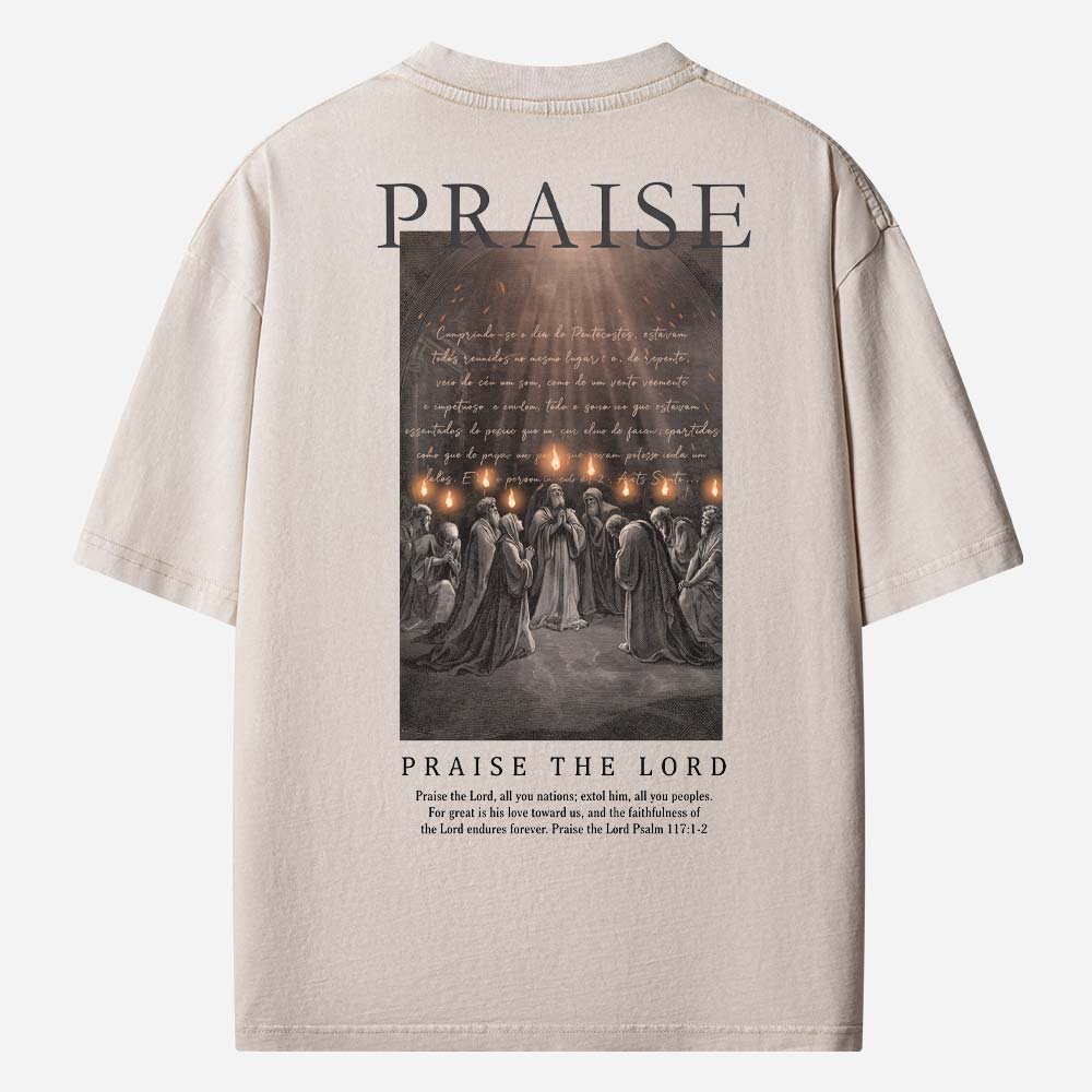 Praise The Lord Christian Washed T-Shirt