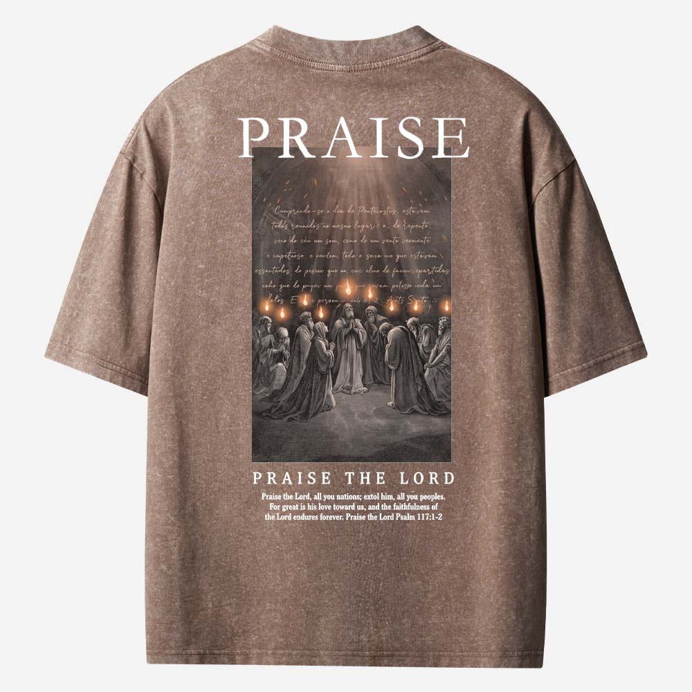 Praise The Lord Christian Washed T-Shirt