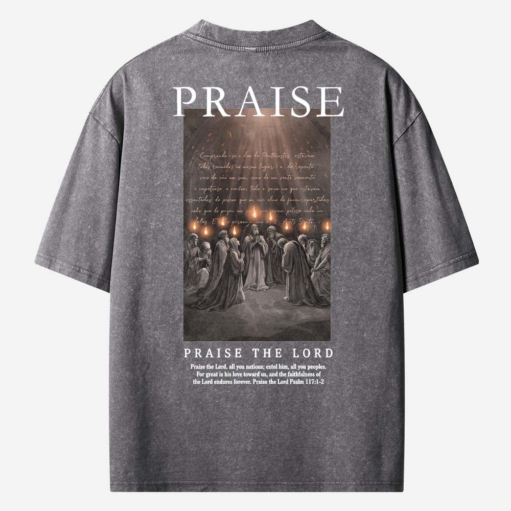 Praise The Lord Christian Washed T-Shirt