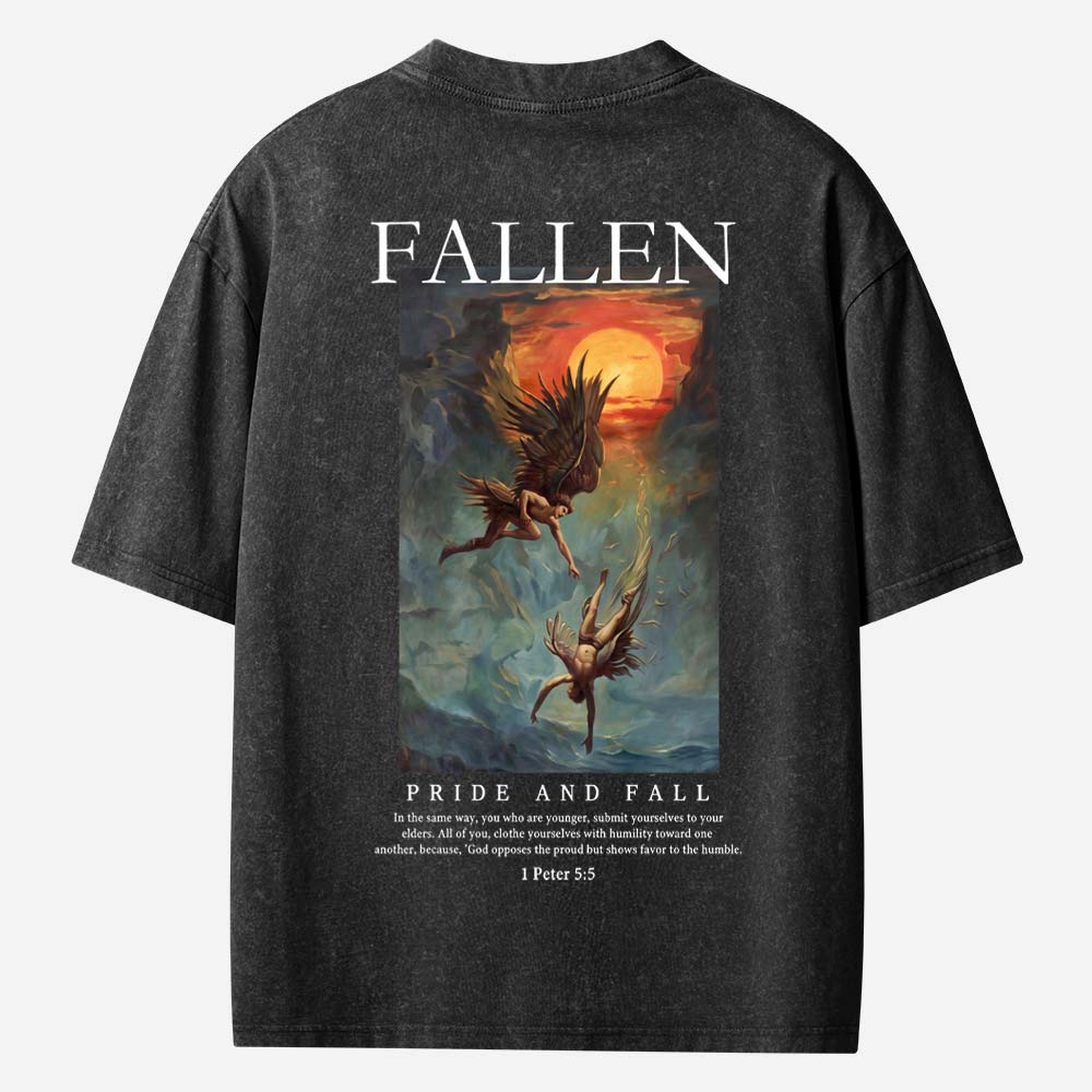 Pride And Fall Christian Washed T-Shirt