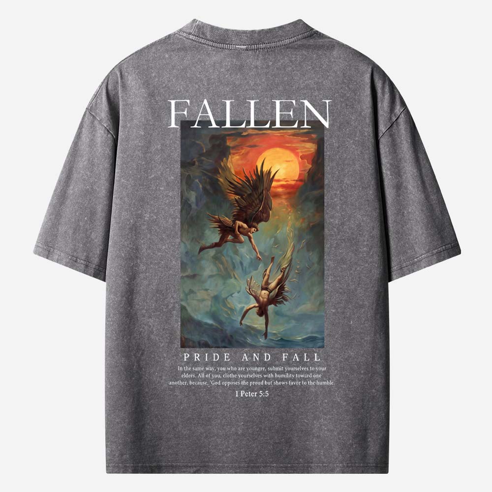 Pride And Fall Christian Washed T-Shirt