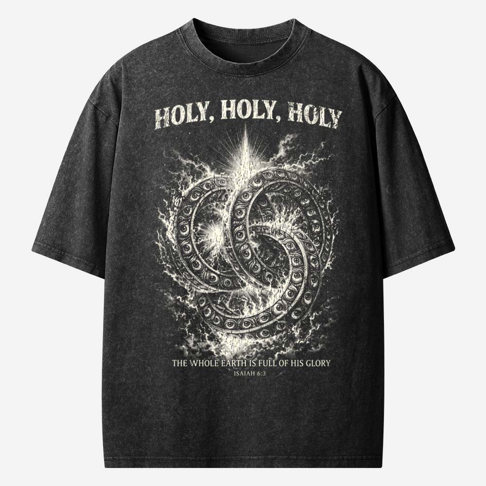 Holy Holy Holy Christian Washed T-Shirt
