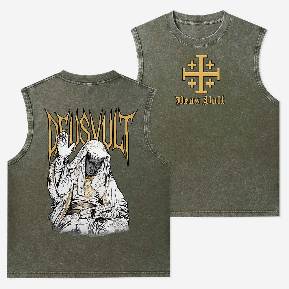 DEUSVULT Christian Washed Tank Top