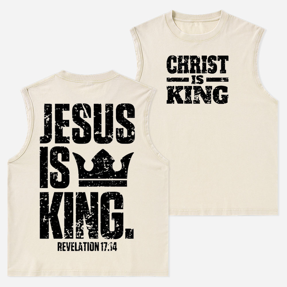 Christ is King Christian Washed Tank Top