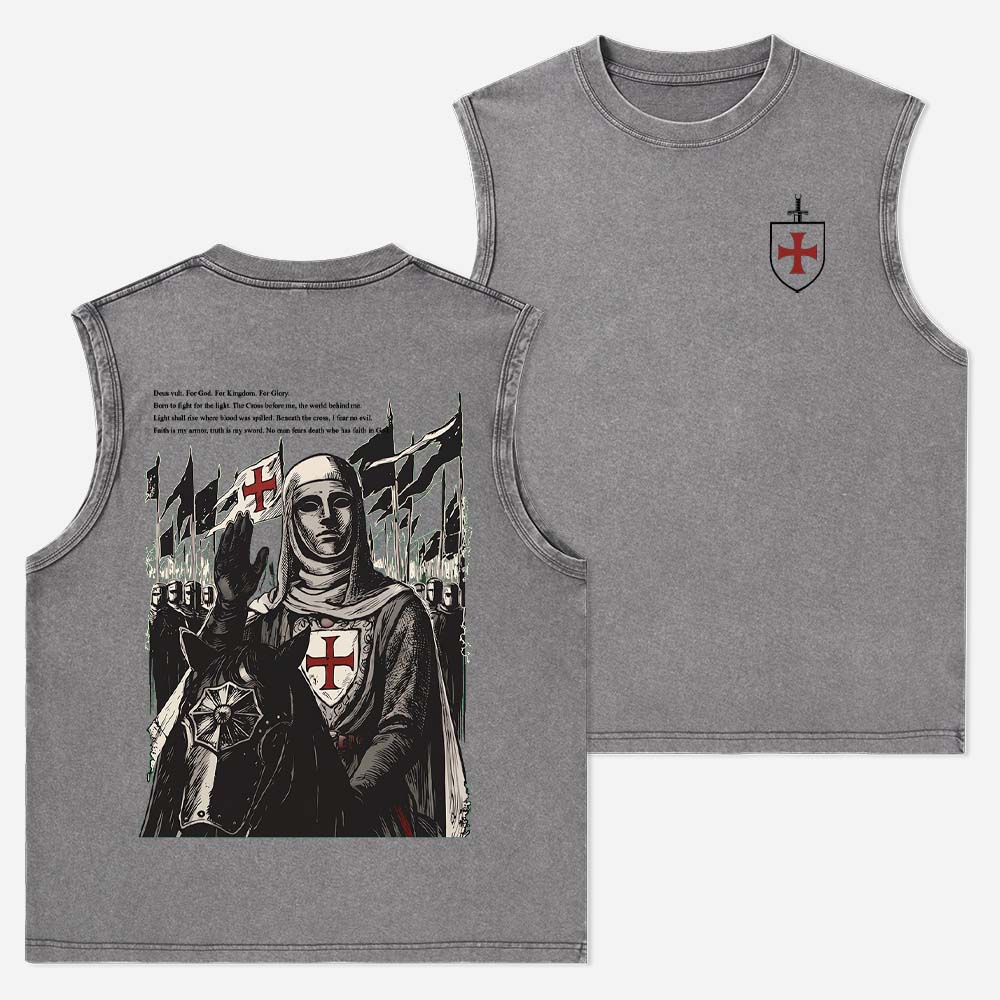 King Baldwin IV Jerusalem Christian Washed Tank Top