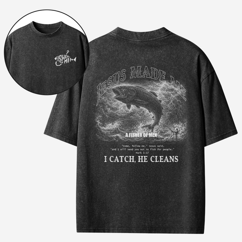 Fisher of Men Christian Washed T-Shirt