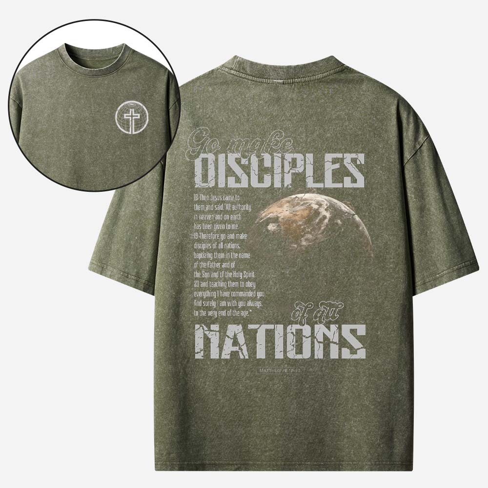 Make Disciples Christian Washed T-Shirt