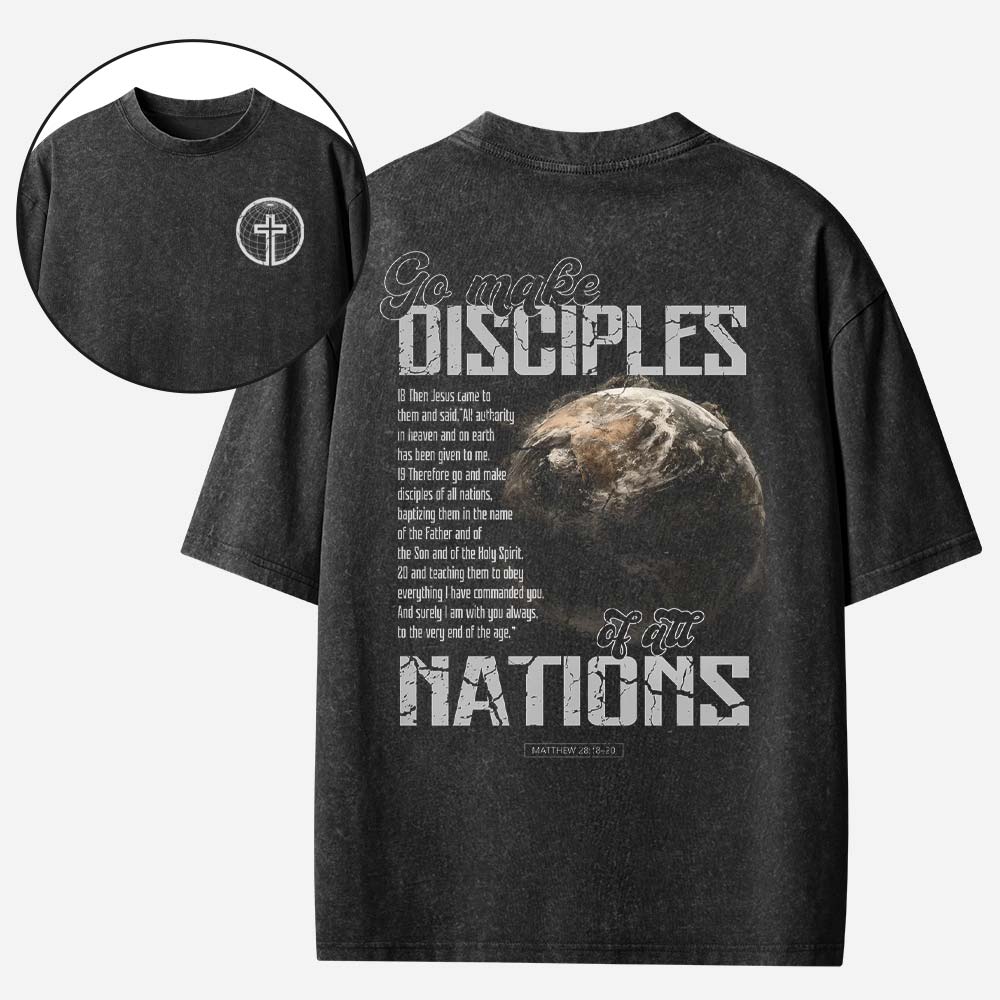 Make Disciples Christian Washed T-Shirt