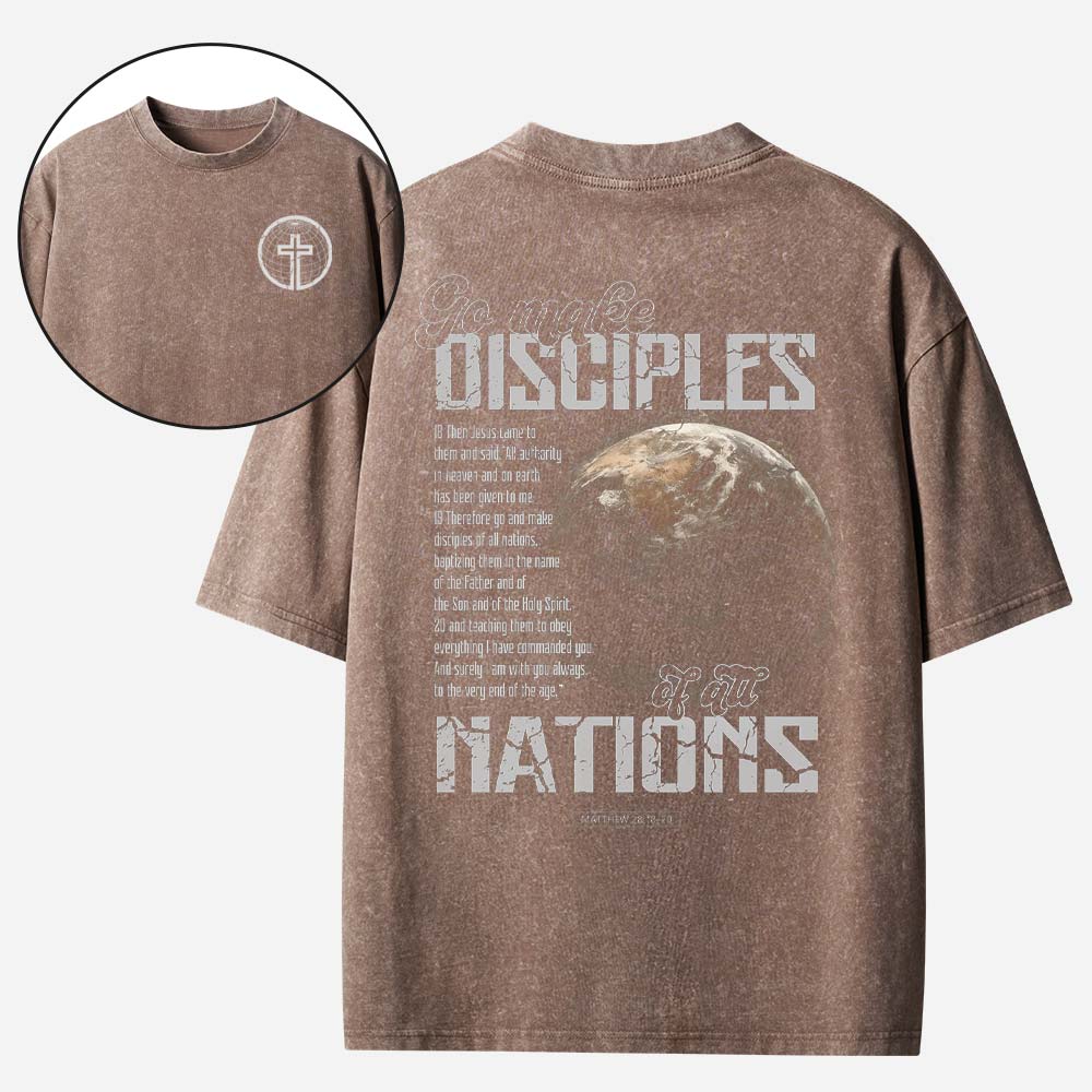 Make Disciples Christian Washed T-Shirt