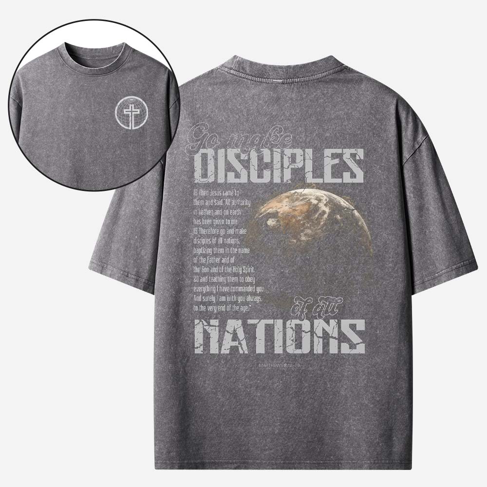 Make Disciples Christian Washed T-Shirt