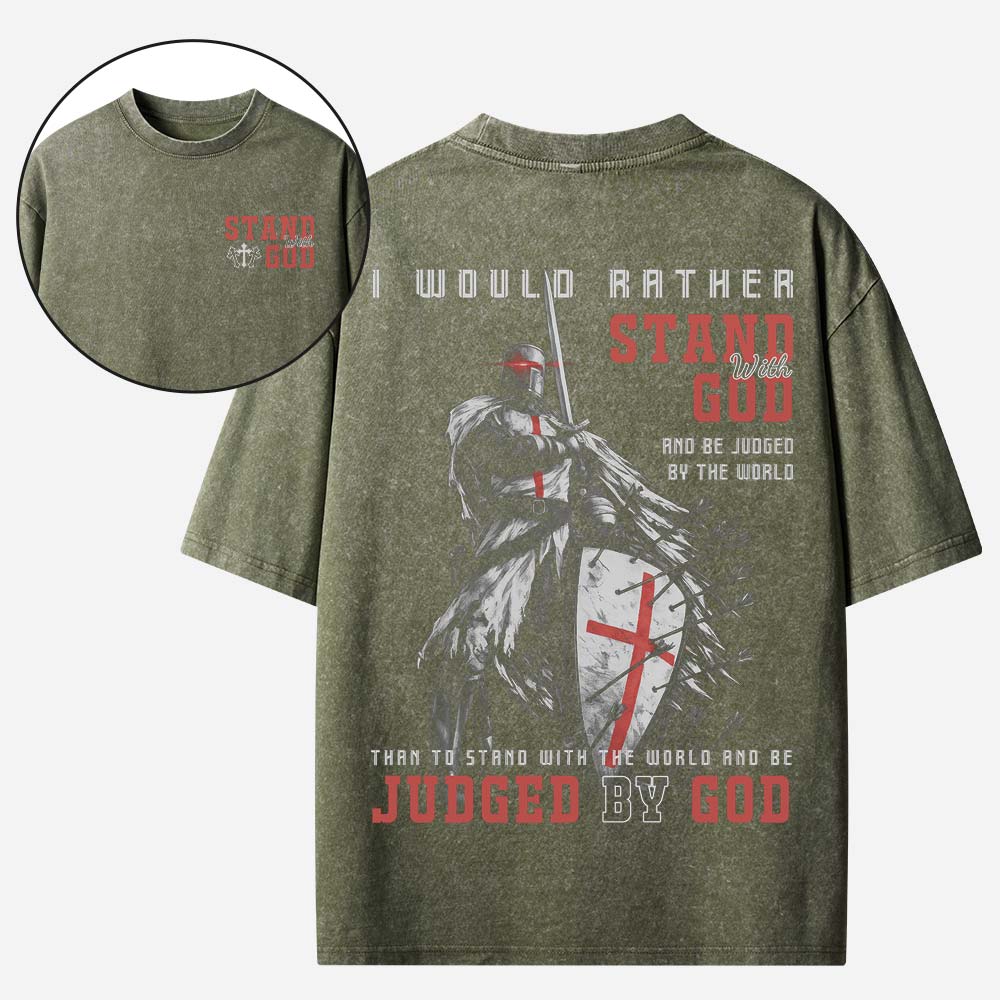 Men's God Jesus Christian Washed T-Shirt