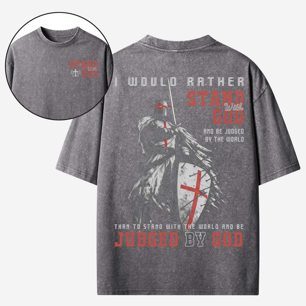 Men's God Jesus Christian Washed T-Shirt