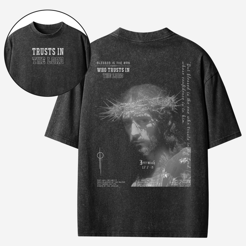 Blessed Is The Man Christian Washed T-Shirt