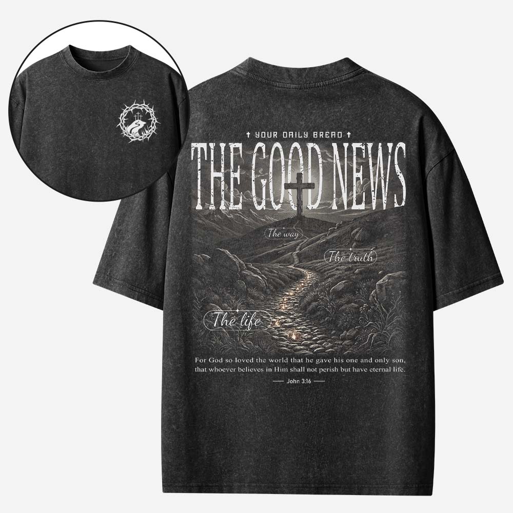 The Good News Christian Washed T-Shirt
