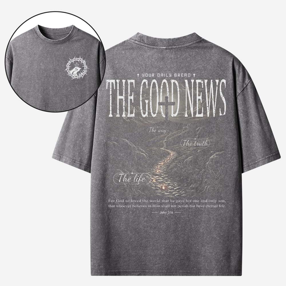 The Good News Christian Washed T-Shirt