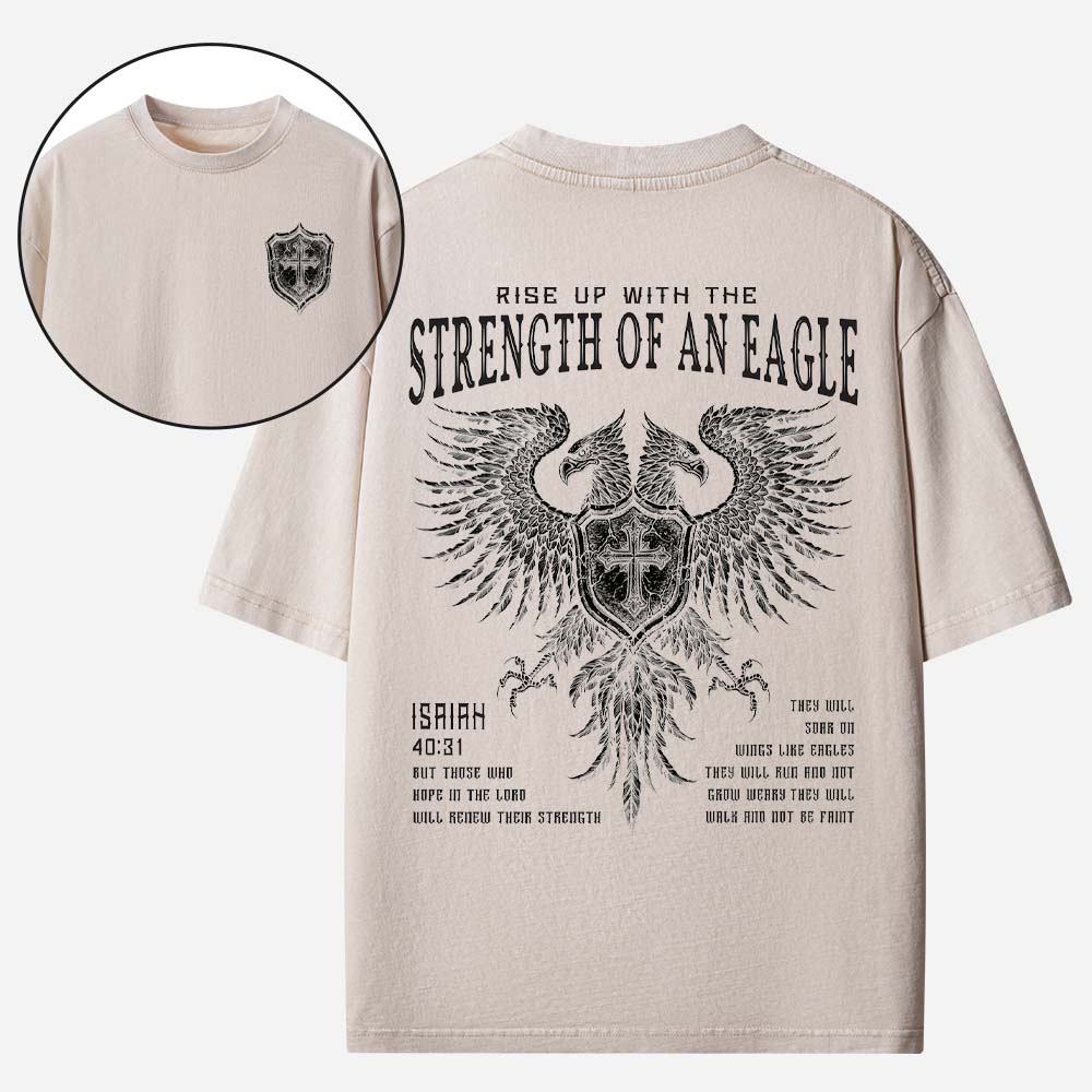 Strength Of An Eagle Christian Washed T-Shirt