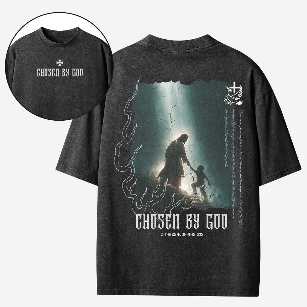  ori Chosen By God Christian Washed T-Shirt