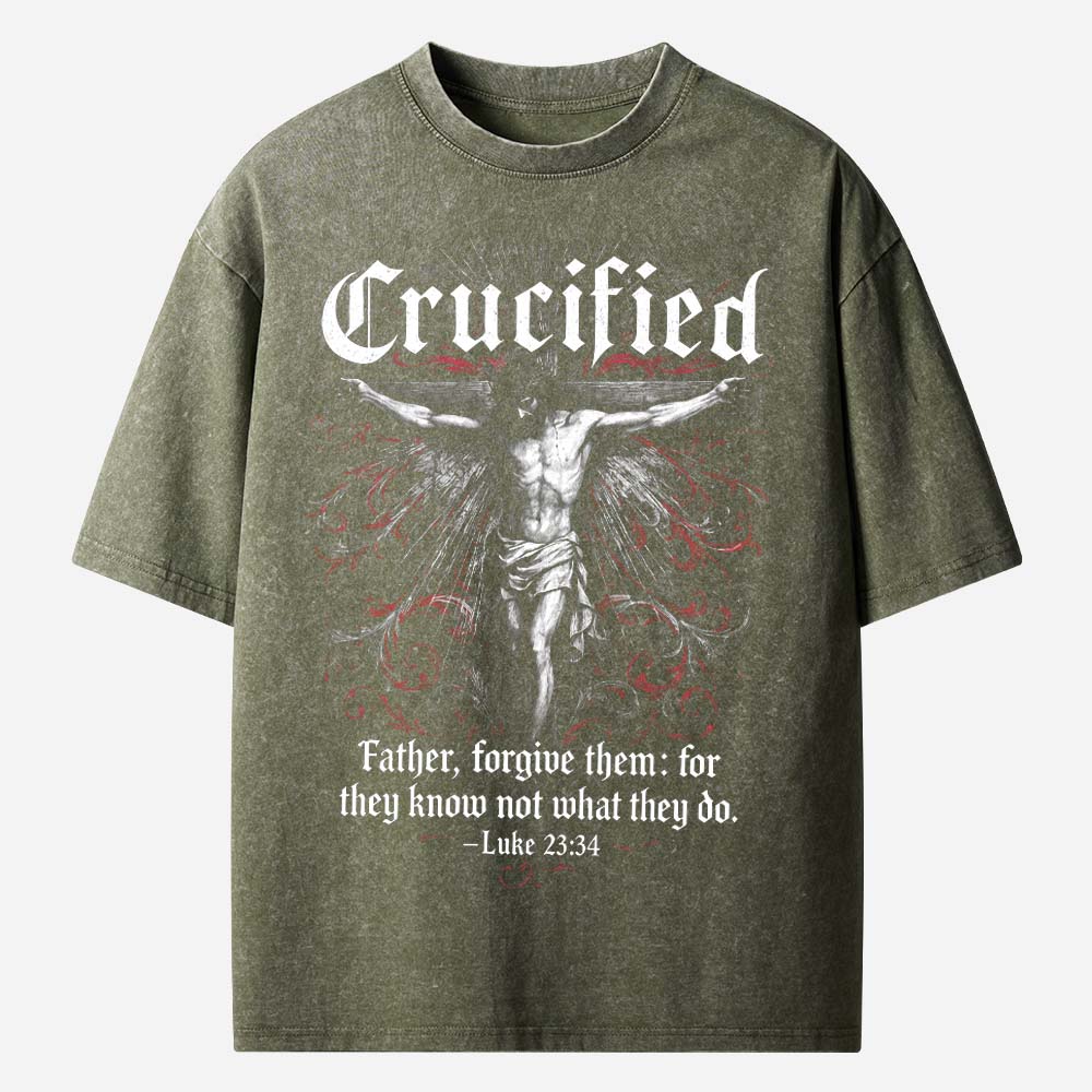 Crucified Christian Washed T-Shirt
