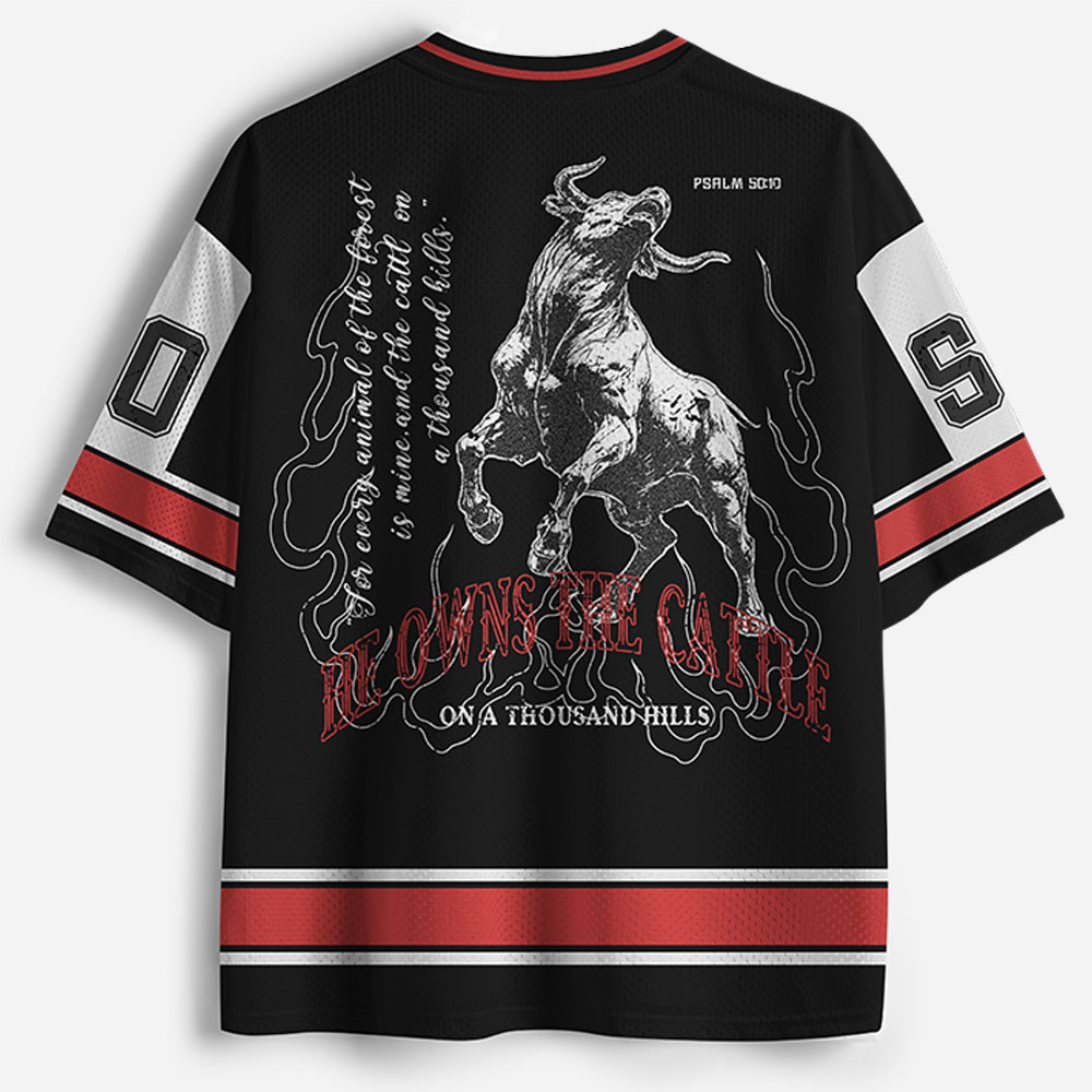 He Owns the Cattle Christian Mesh Jersey