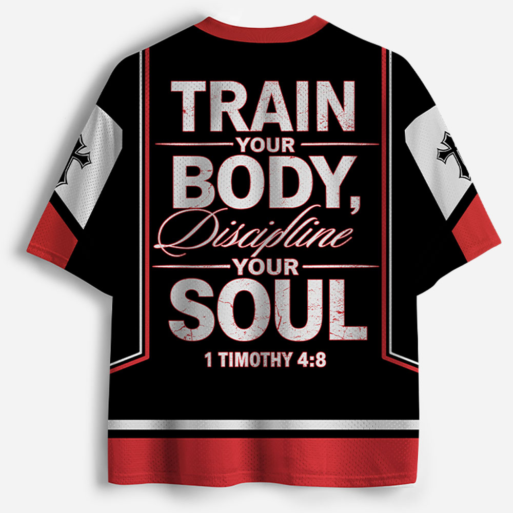 Train Your Body Discipline Your Soul Christian Mesh Jersey