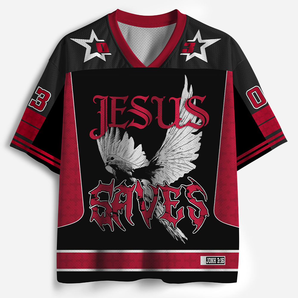 Jesus Saves Christian Mesh Jersey