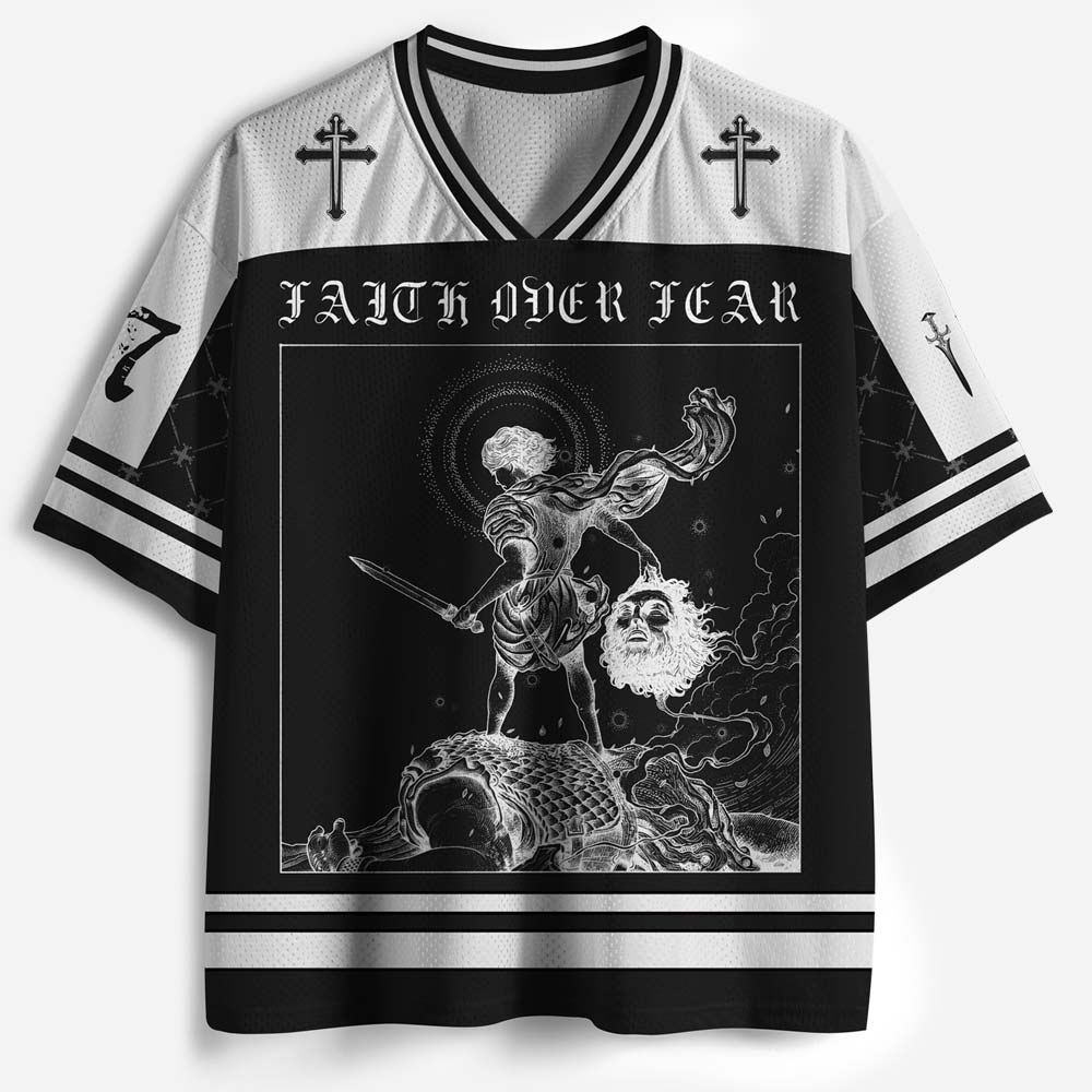 Faith Over Fear Christian Mesh Jersey
