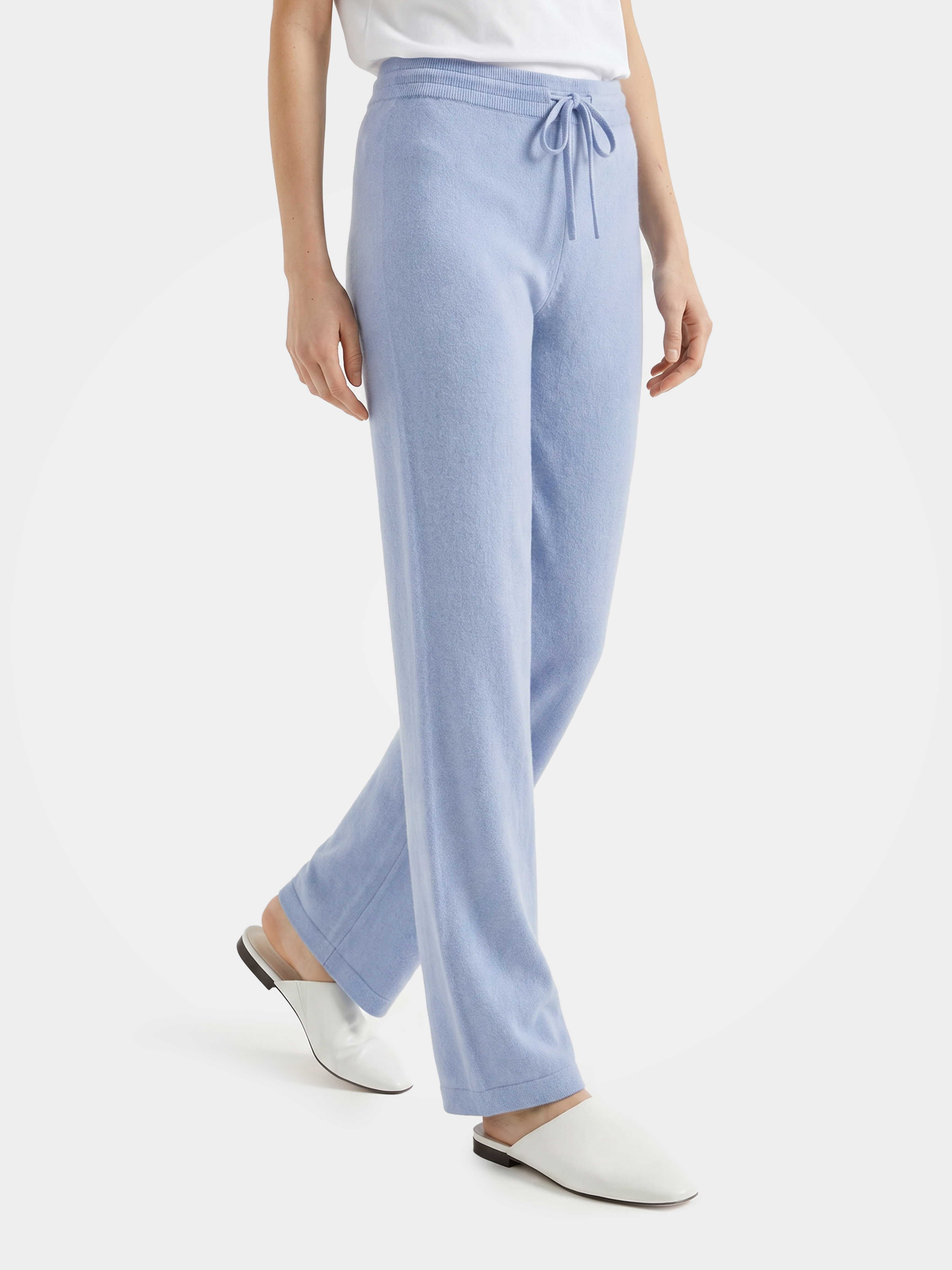 Pre-Order | 100% Cashmere Straight Leg Pants Drawstring Pants