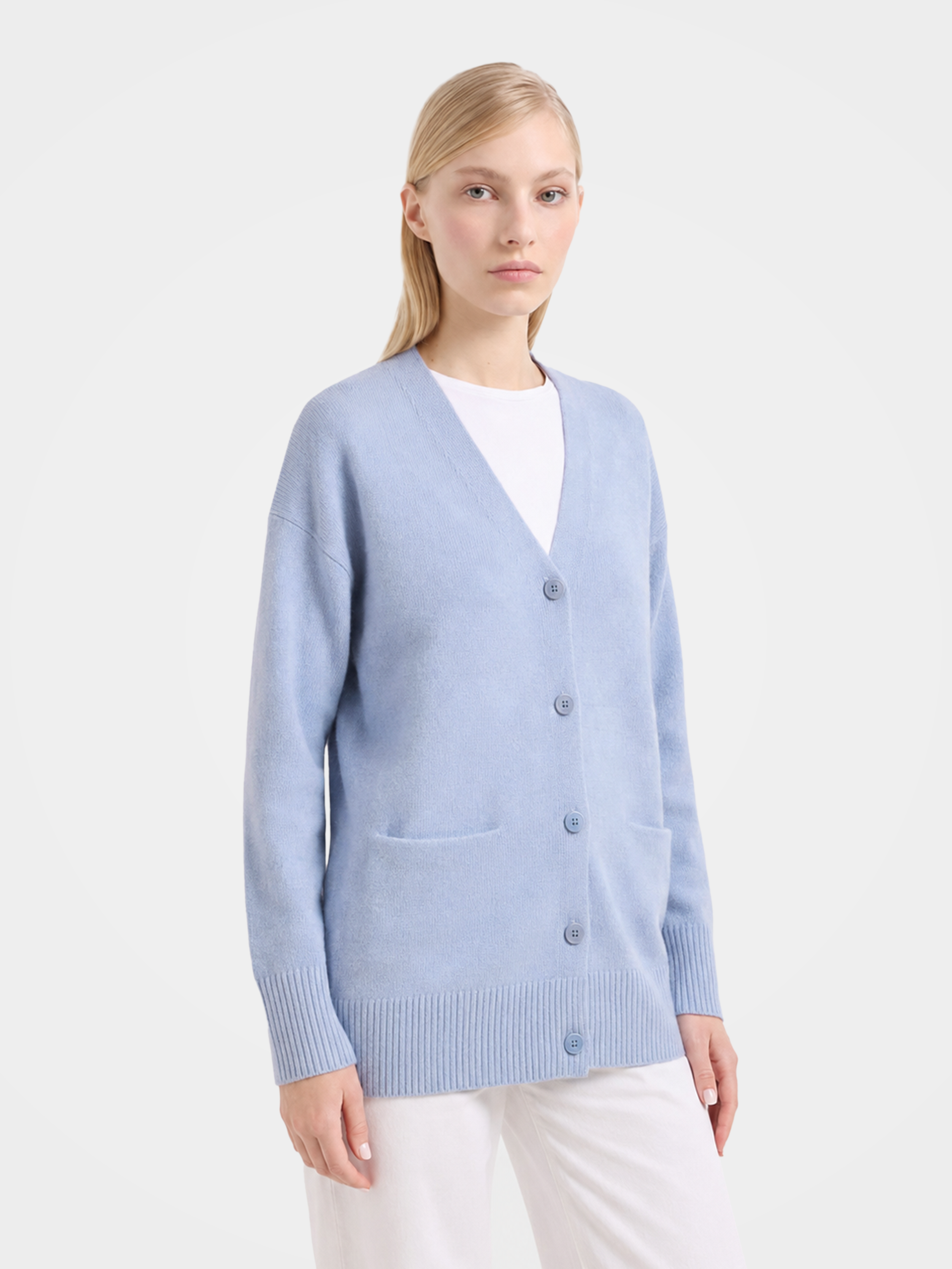 Pre-Order | 100% Wool Sweater Soft Relaxed Fit Knit Cardigan (10-14 Business Days)