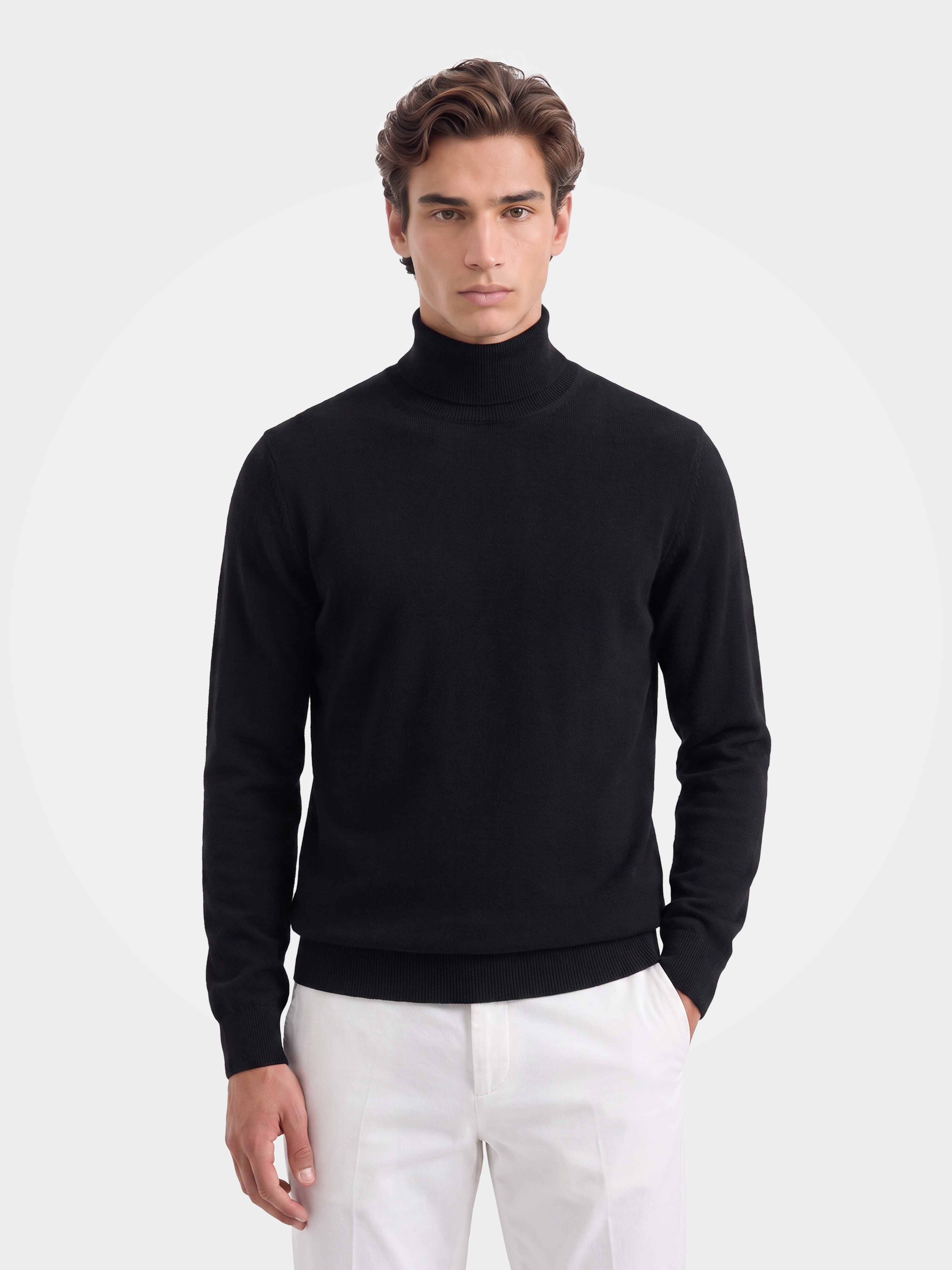 Pre-Order | Men's 100% Mongolian Cashmere Turtleneck Sweater Soft Knit Pullover (10-14 Business Days)