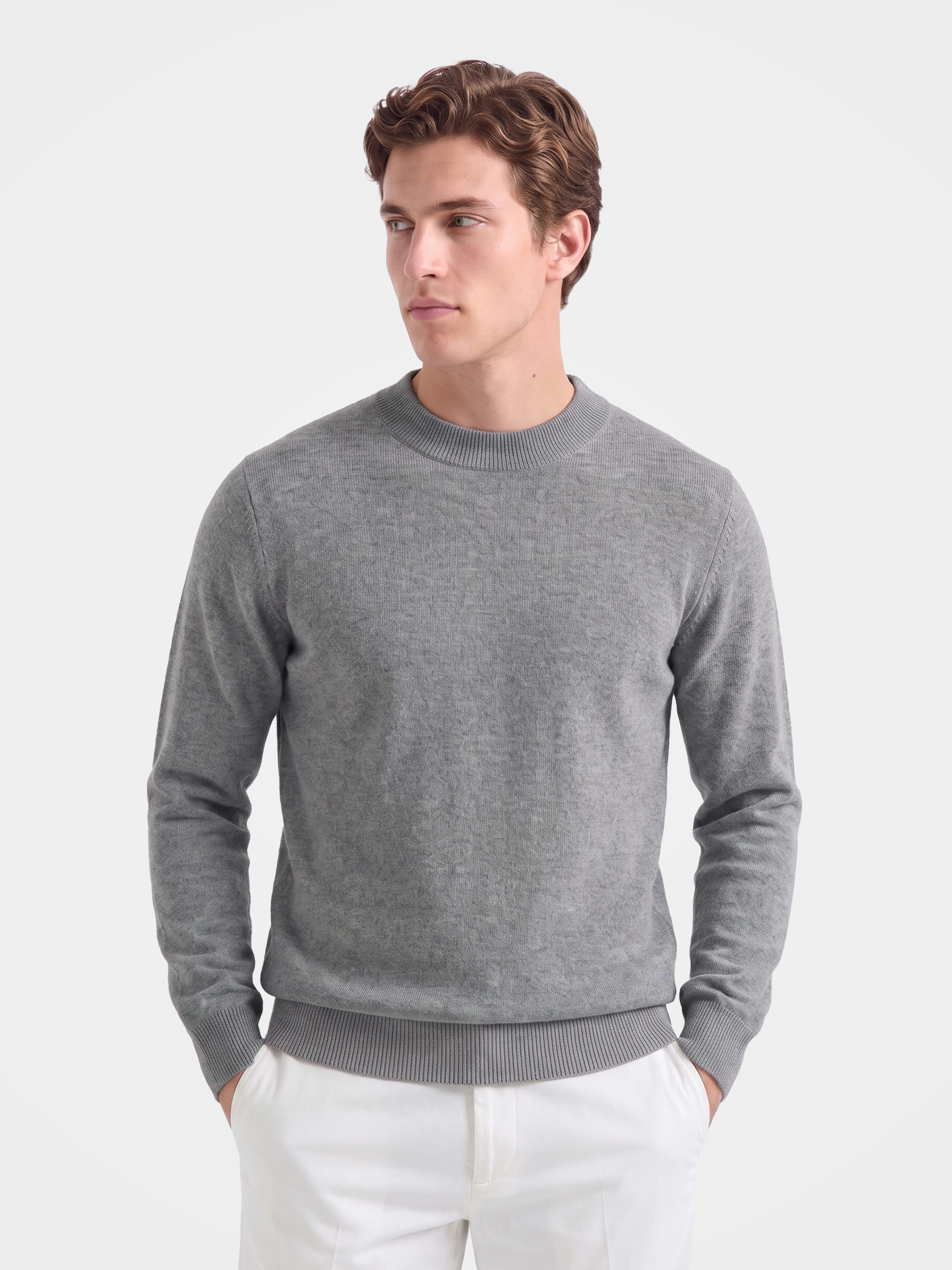 Men's 100% Mongolian Cashmere Crew Neck Sweater