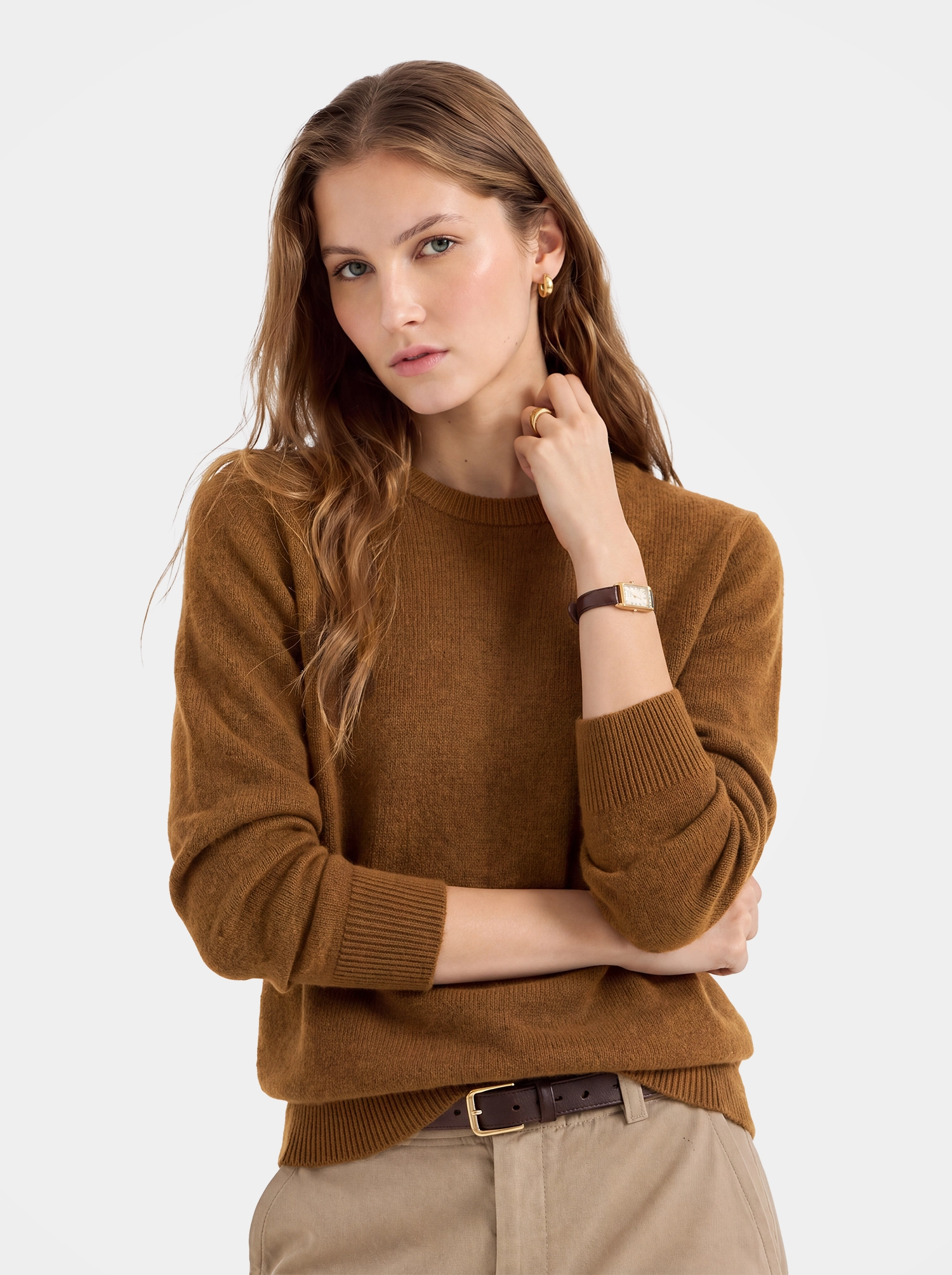 100% Mongolian Cashmere Crewneck Sweater