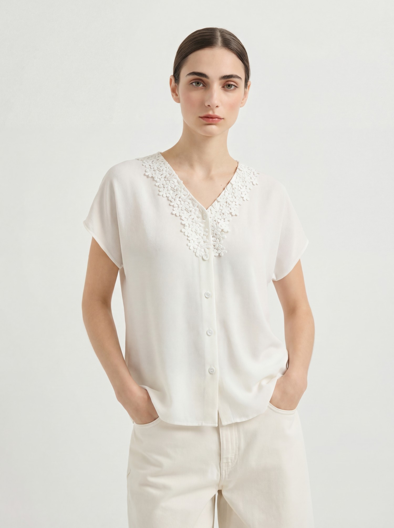 White Silk Lace Cardigan – Elegant Lightweight Knitwear